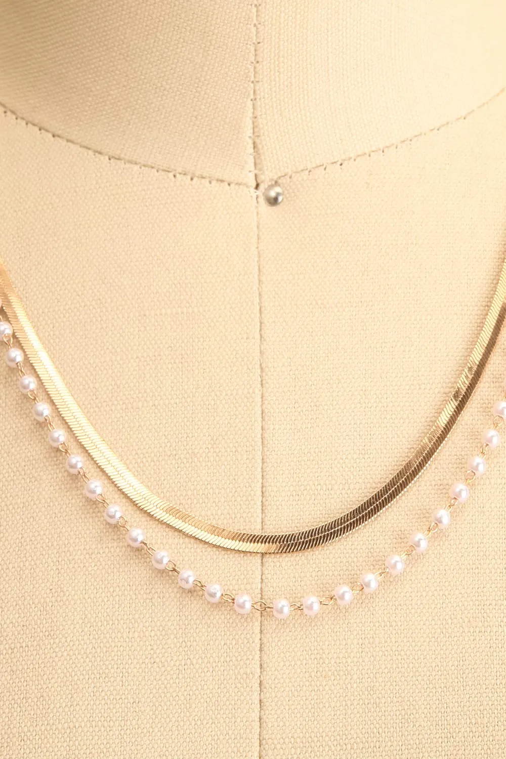 Solar | Flat Chain & Pearl Necklace Set