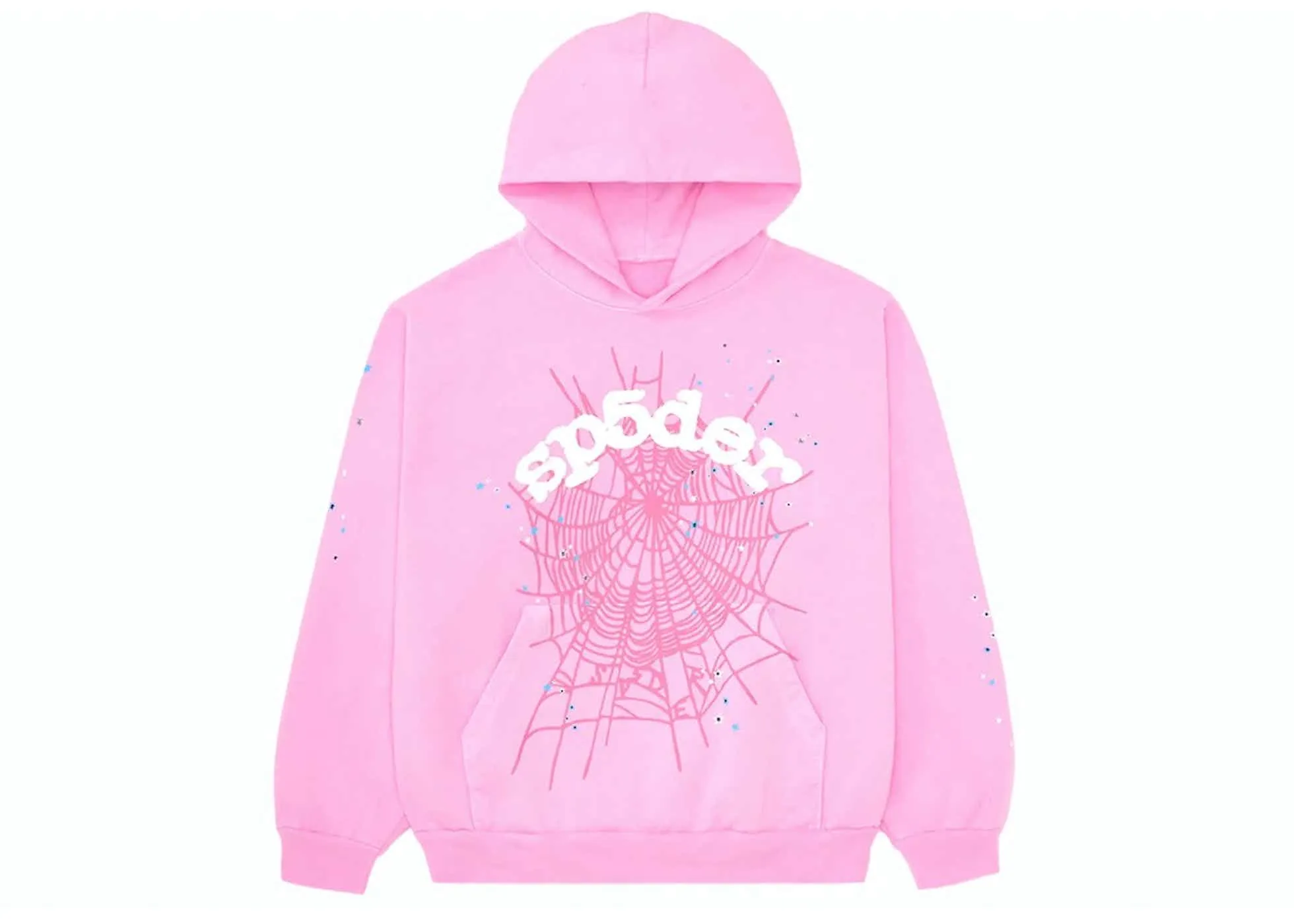 Sp5der - OG Web Hoodie - Light Pink