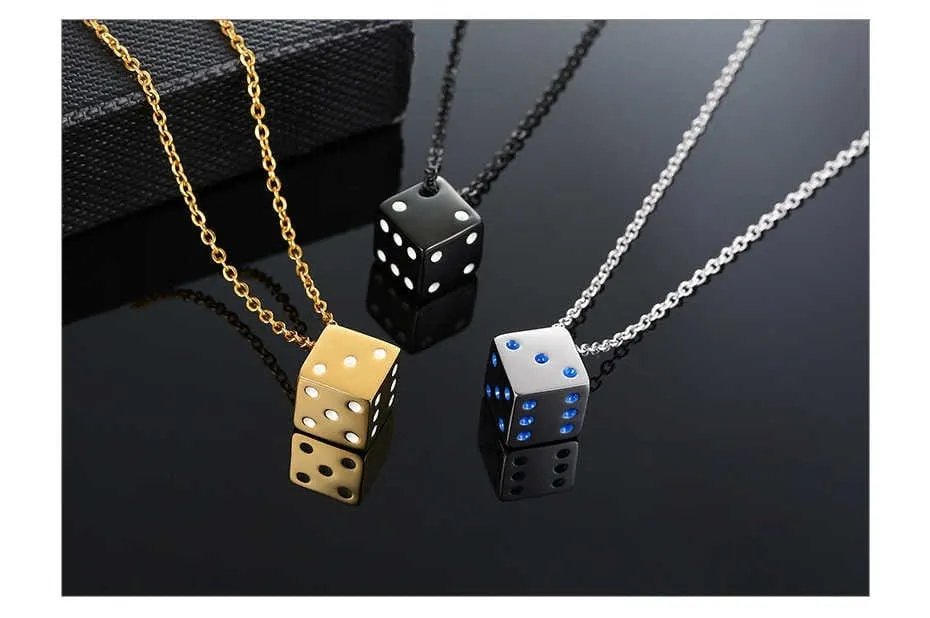 Stainless Steel Dice Necklaces