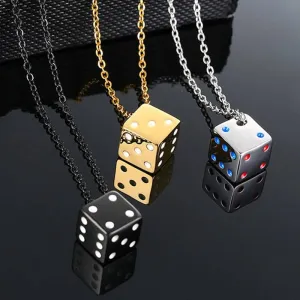Stainless Steel Dice Necklaces