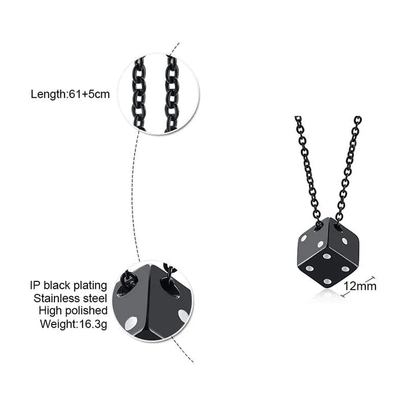 Stainless Steel Dice Necklaces