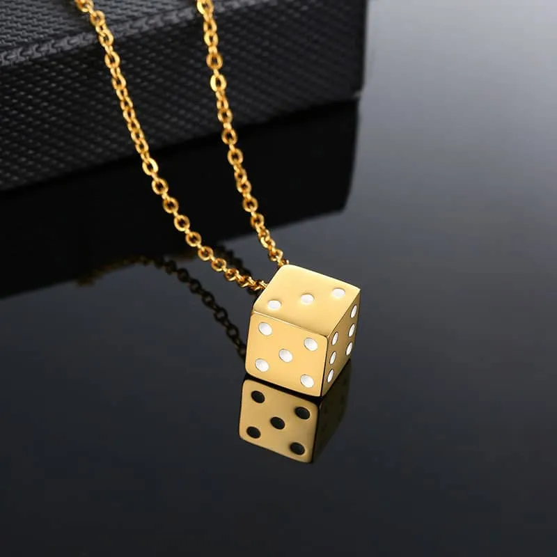 Stainless Steel Dice Necklaces