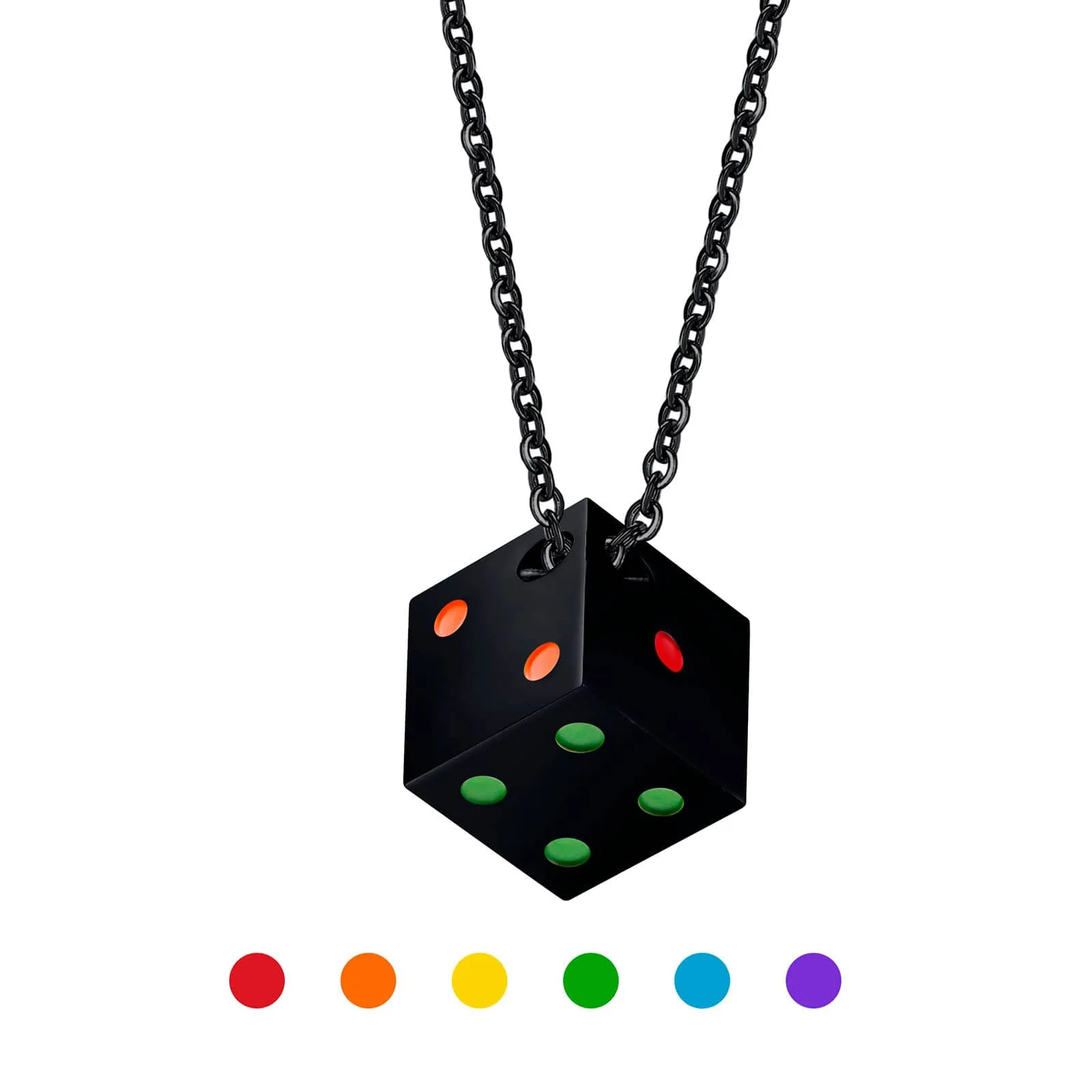 Stainless Steel Dice Necklaces