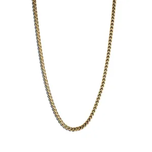 Stainless Steel Gold IP 3.5mm Round Franco Chain Polished | Italgem Steel