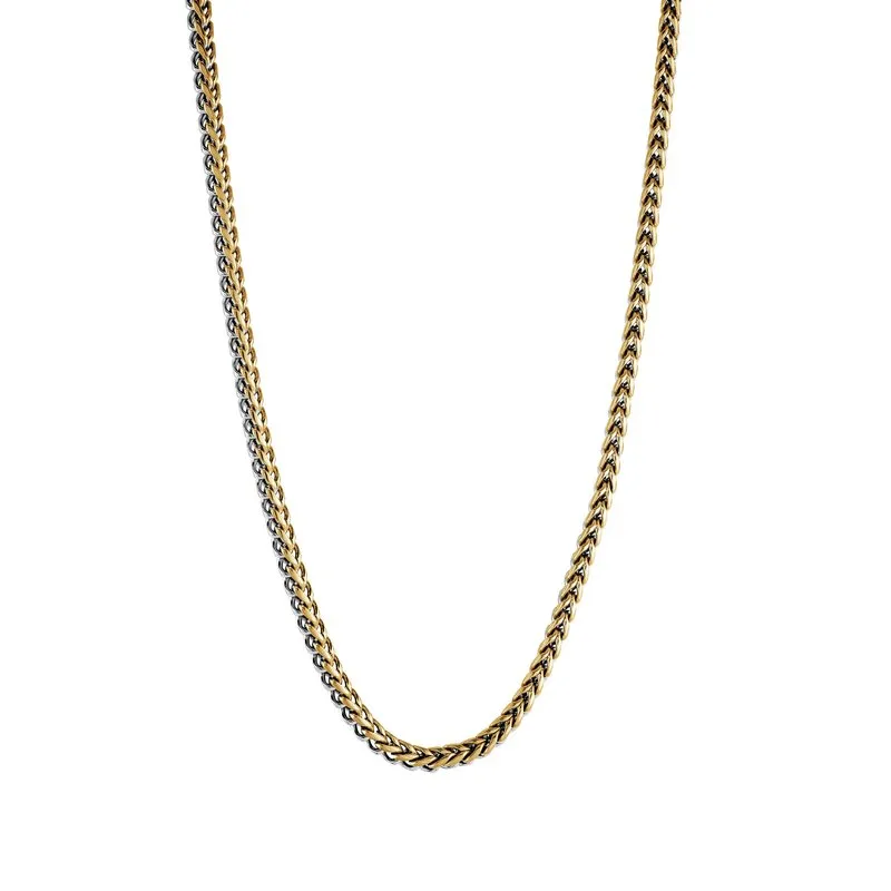 Stainless Steel Gold IP 3.5mm Round Franco Chain Polished | Italgem Steel