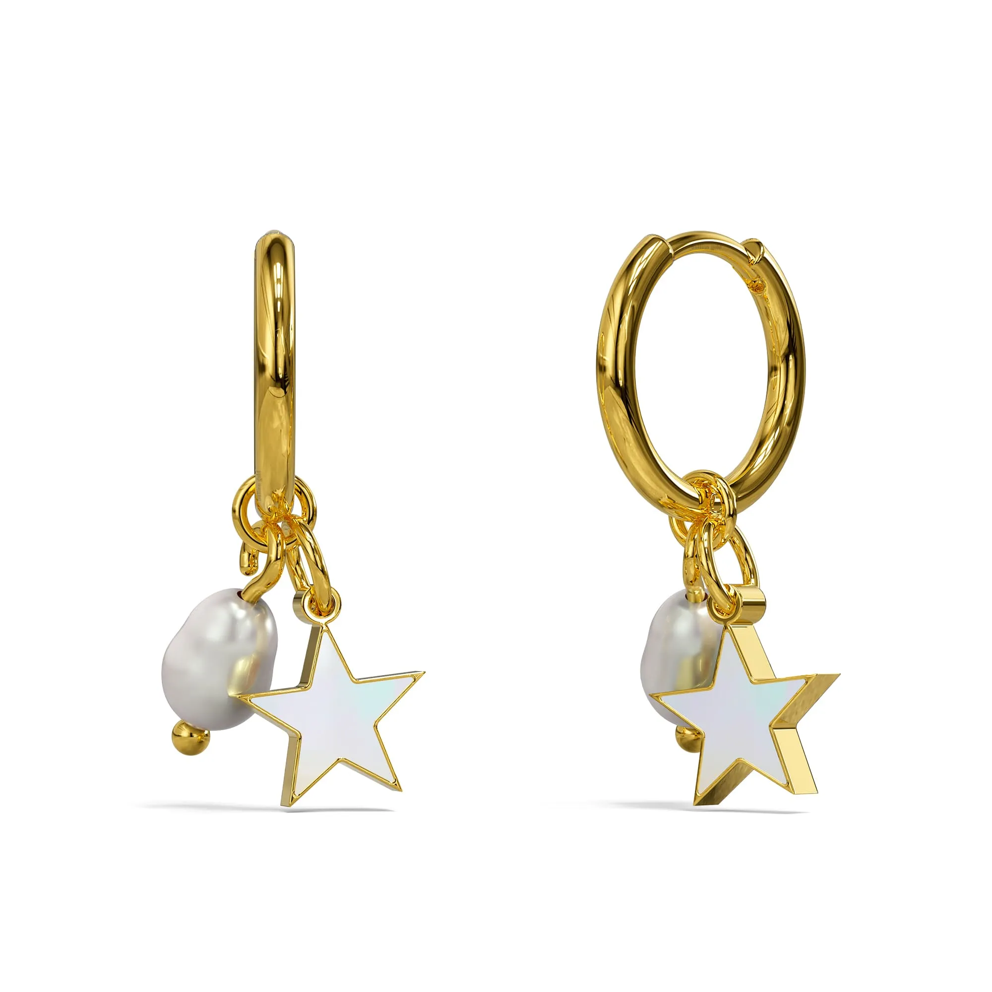 Star & Pearl Earrings