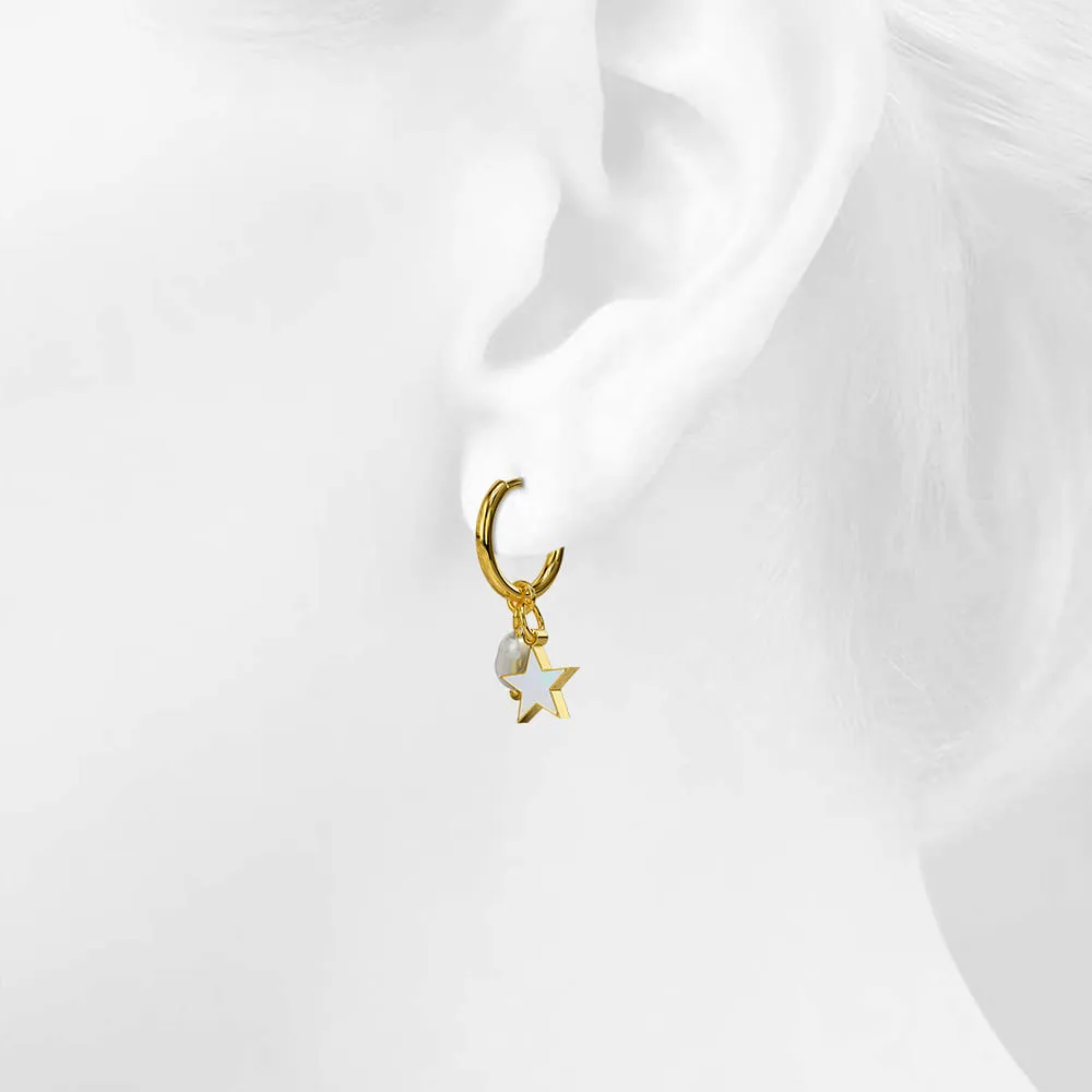 Star & Pearl Earrings