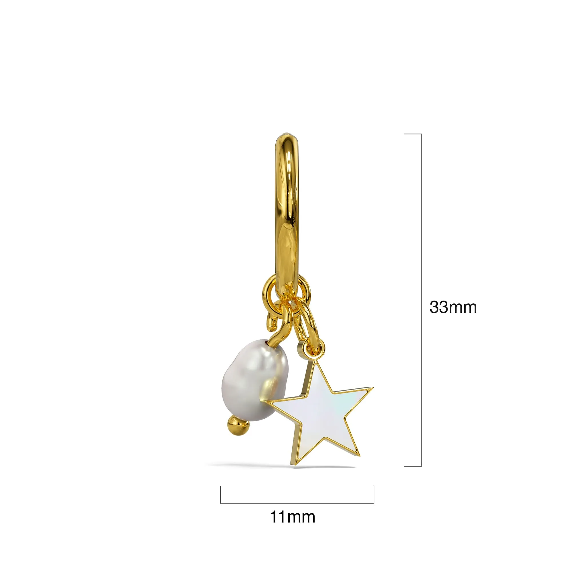 Star & Pearl Earrings