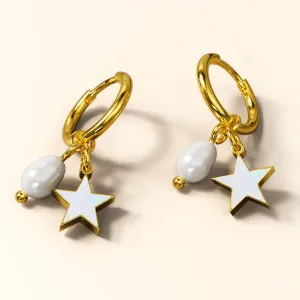 Star & Pearl Earrings