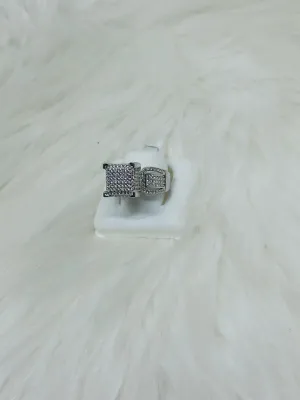 Sterling Silver Square Wedding Ring