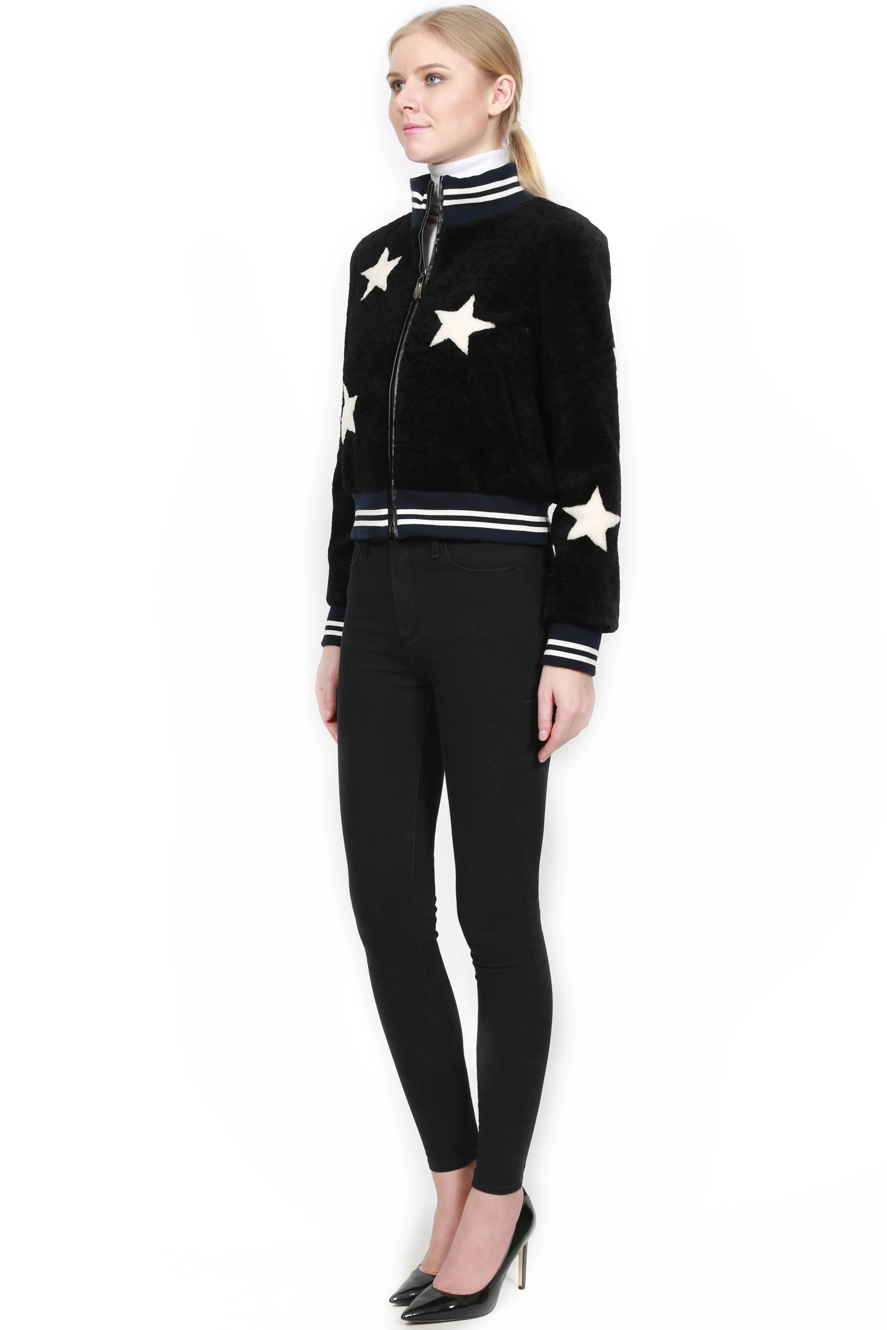 THEO - Star Baseball Sheepskin Jacket