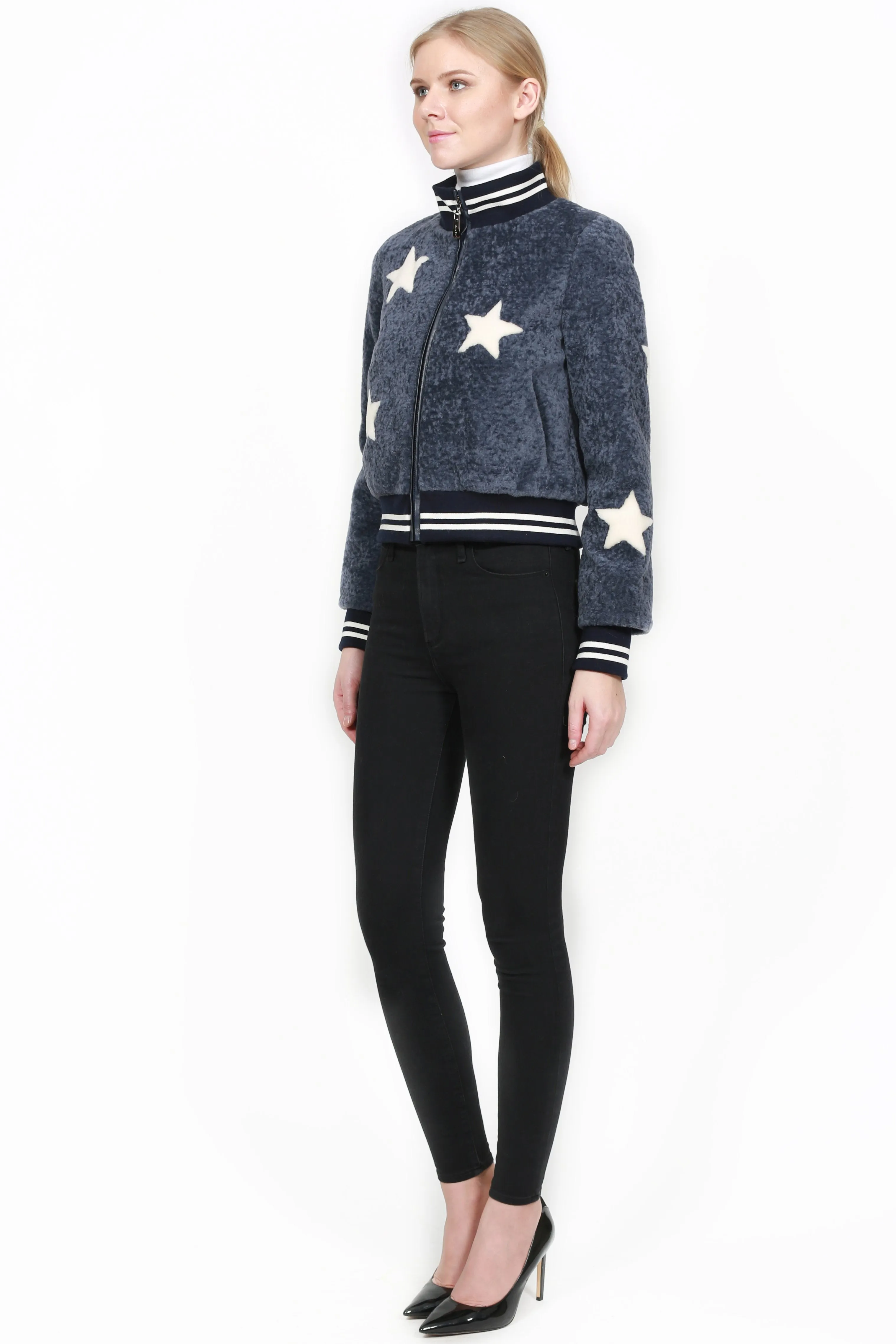 THEO - Star Baseball Sheepskin Jacket