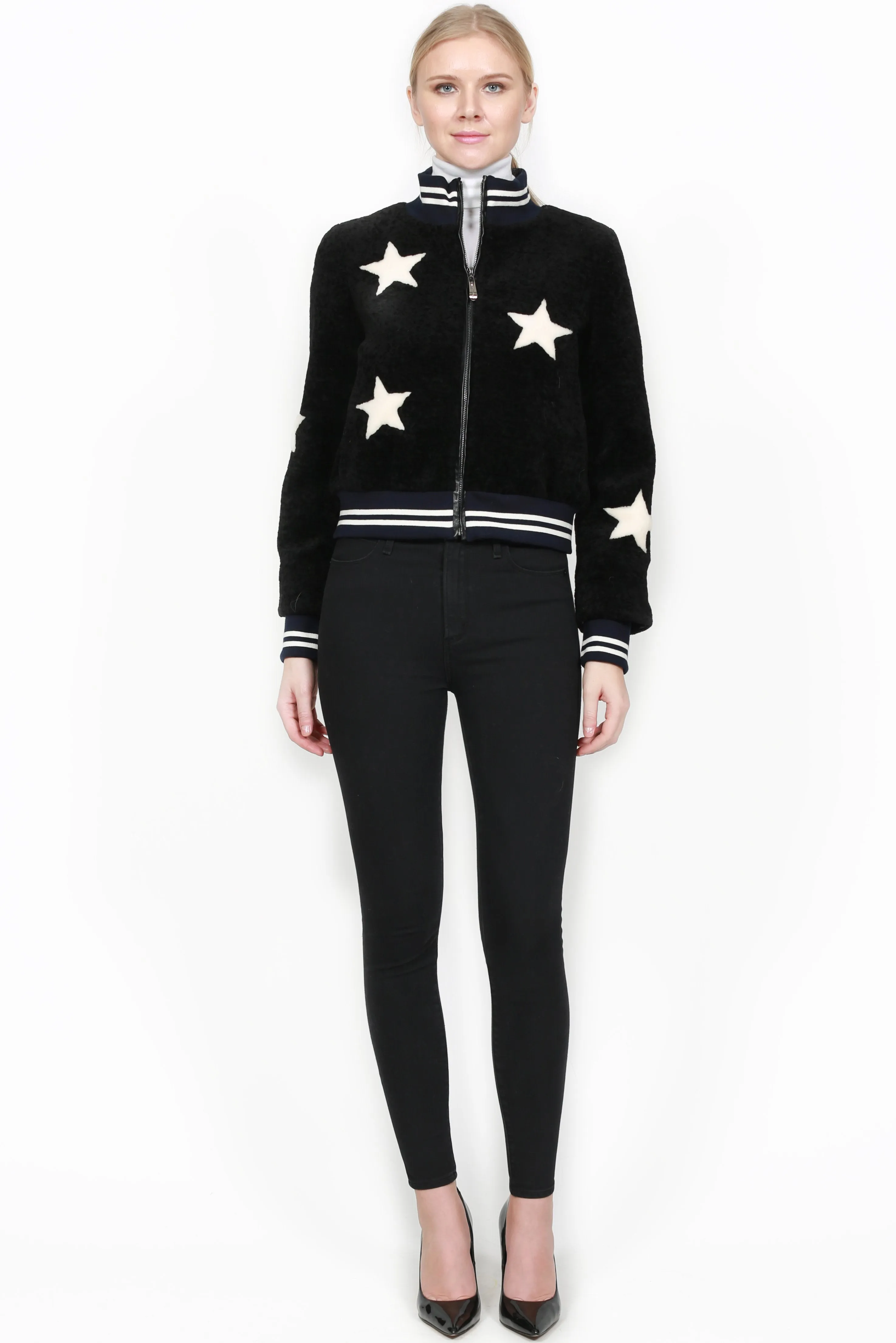 THEO - Star Baseball Sheepskin Jacket