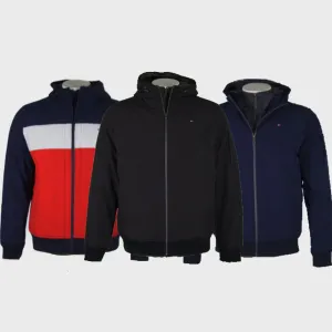 Tommy Hilfiger Men's Jacket Soft Shell Active Filled Bomber Style Full Zip Coat