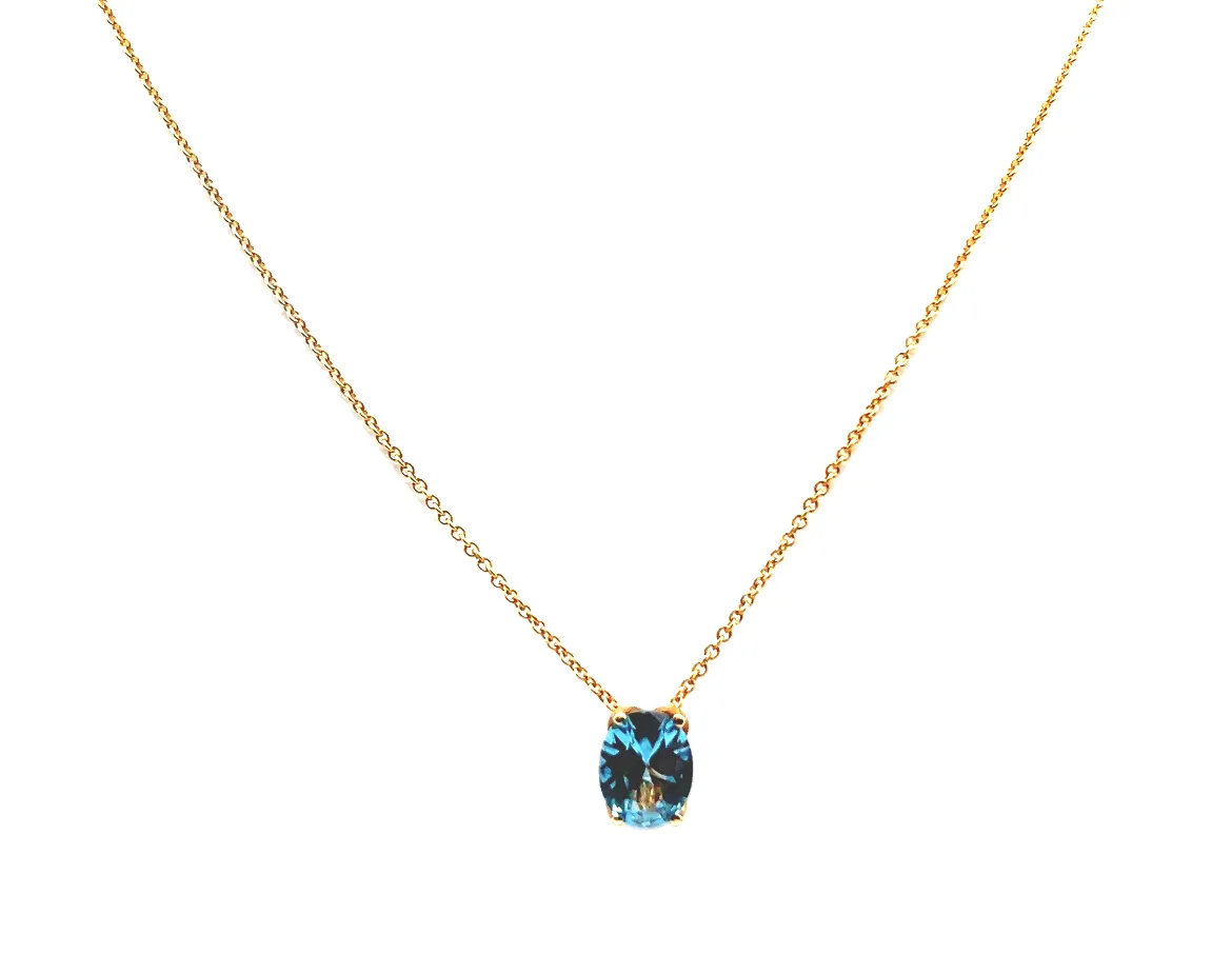 Topaz Solitaire Necklace