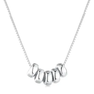 Trendy 45cm Charm Necklace for Women – S925 Silver Plated Bead Pendant Jewelry