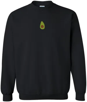 Trendy Apparel Shop Avocado Embroidered Crewneck Sweatshirt - Black - 2XL