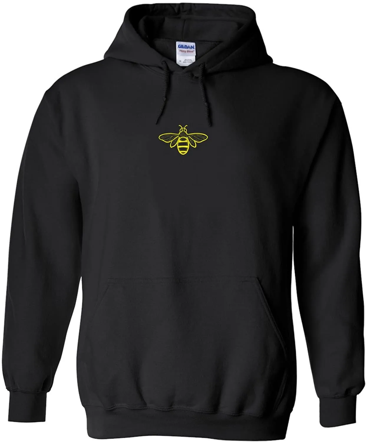 Trendy Apparel Shop Bee Embroidered Heavy Blend Hoodie - Black - 2XL