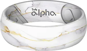 Truly Alpha Breathable Air Grooves Silicone Ring - 8mm, Printed Design Wedding Band | Rubber Ring for Men