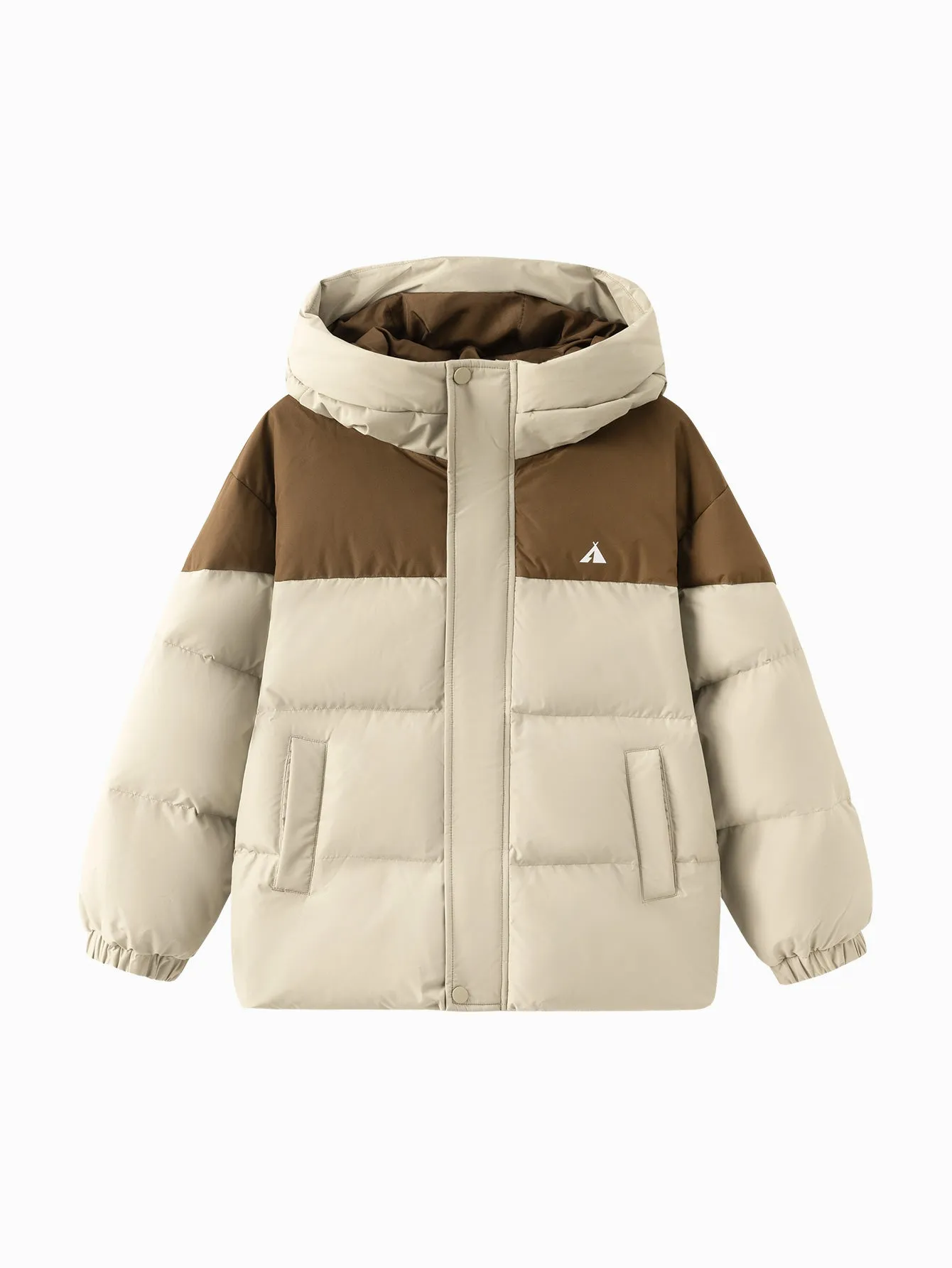 Unisex Family Hooded Tent Pattern Down Jacket