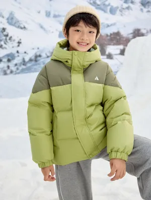 Unisex Family Hooded Tent Pattern Down Jacket
