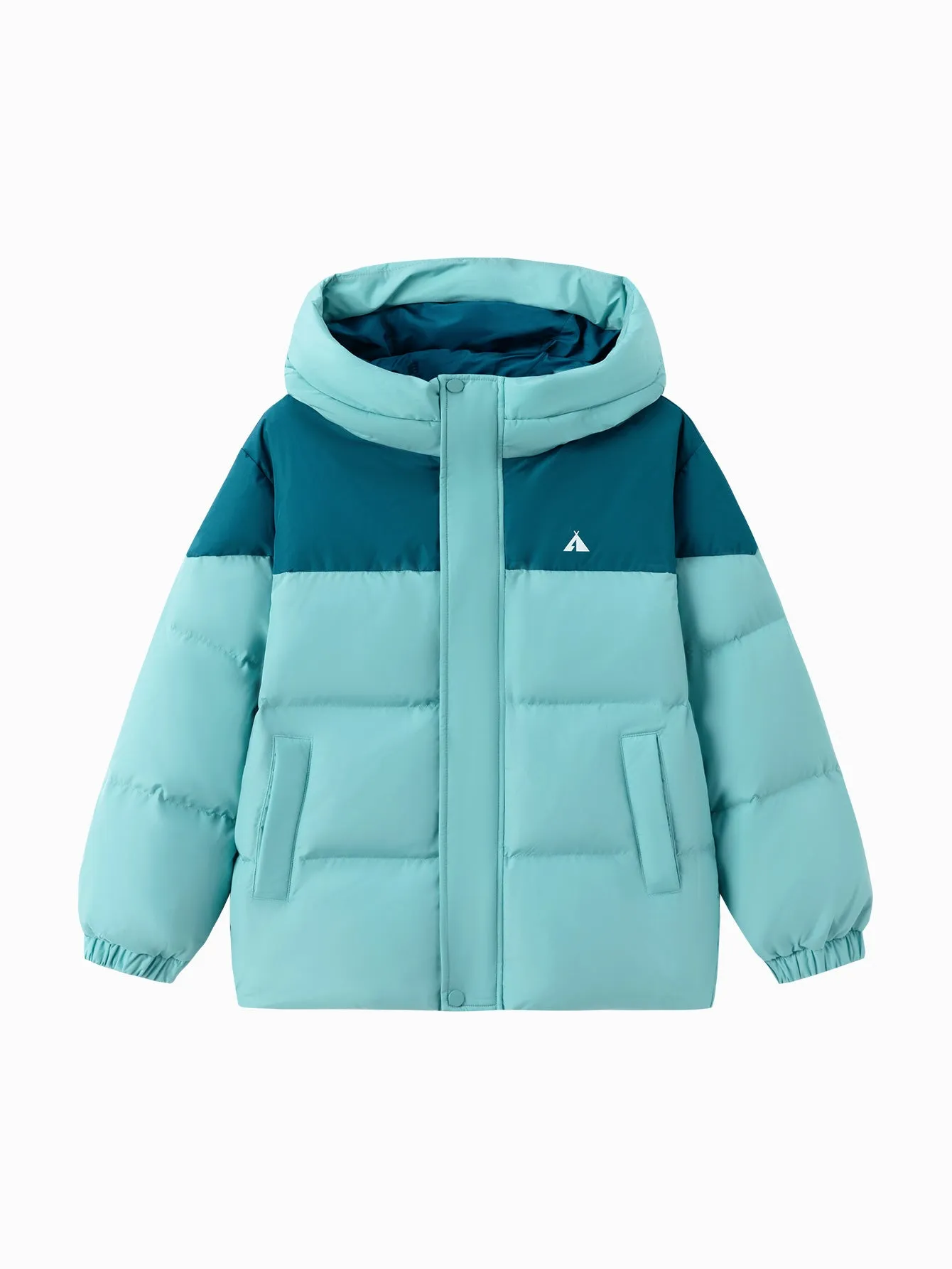 Unisex Family Hooded Tent Pattern Down Jacket