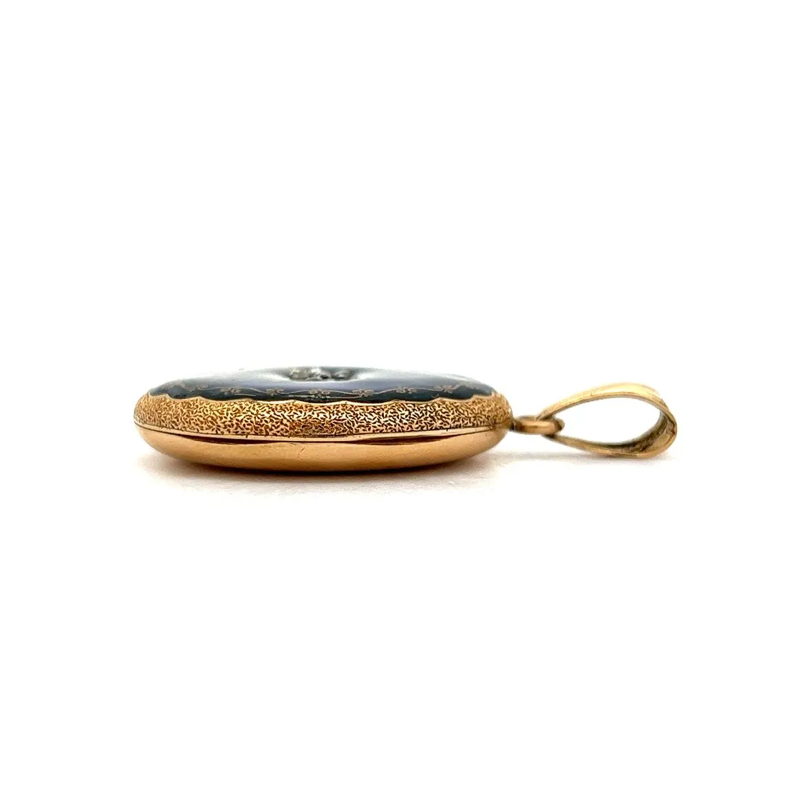 Victorian Diamond Pendant Necklace in 14k Yellow Gold