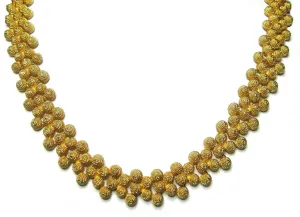 Vintage 1950s Gold Ball Necklace