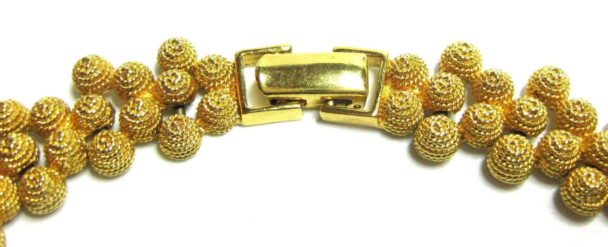 Vintage 1950s Gold Ball Necklace