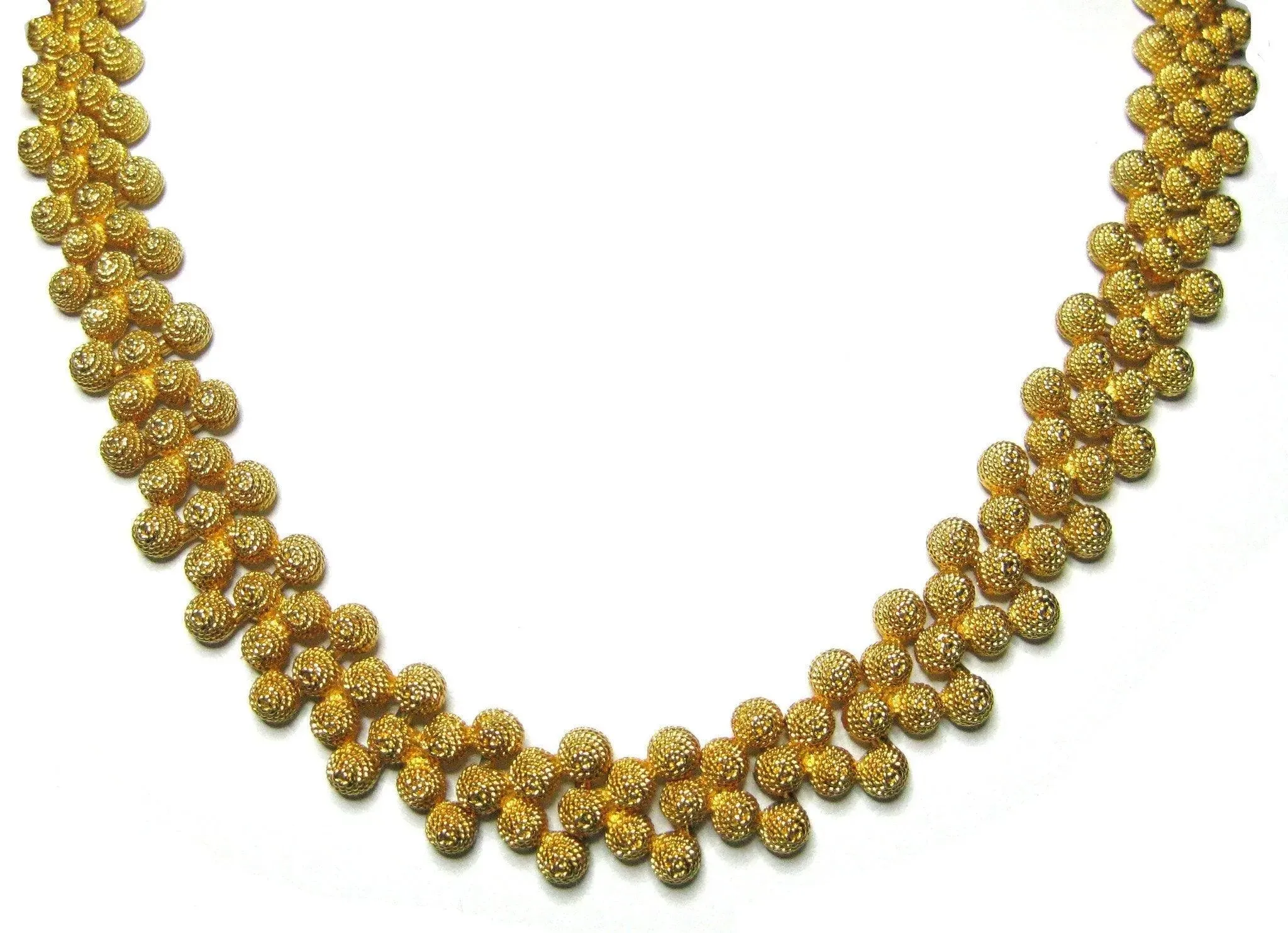 Vintage 1950s Gold Ball Necklace