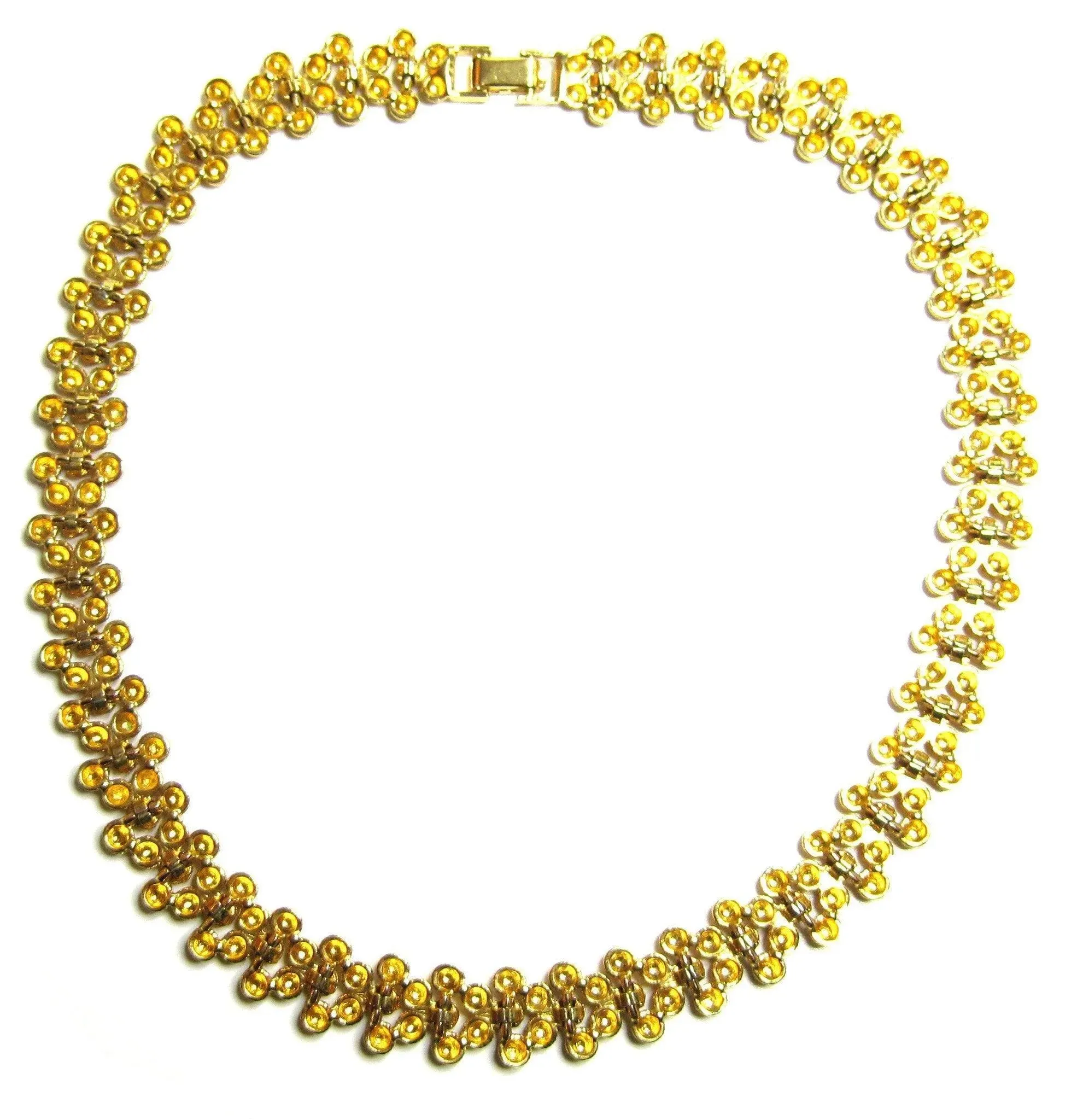 Vintage 1950s Gold Ball Necklace
