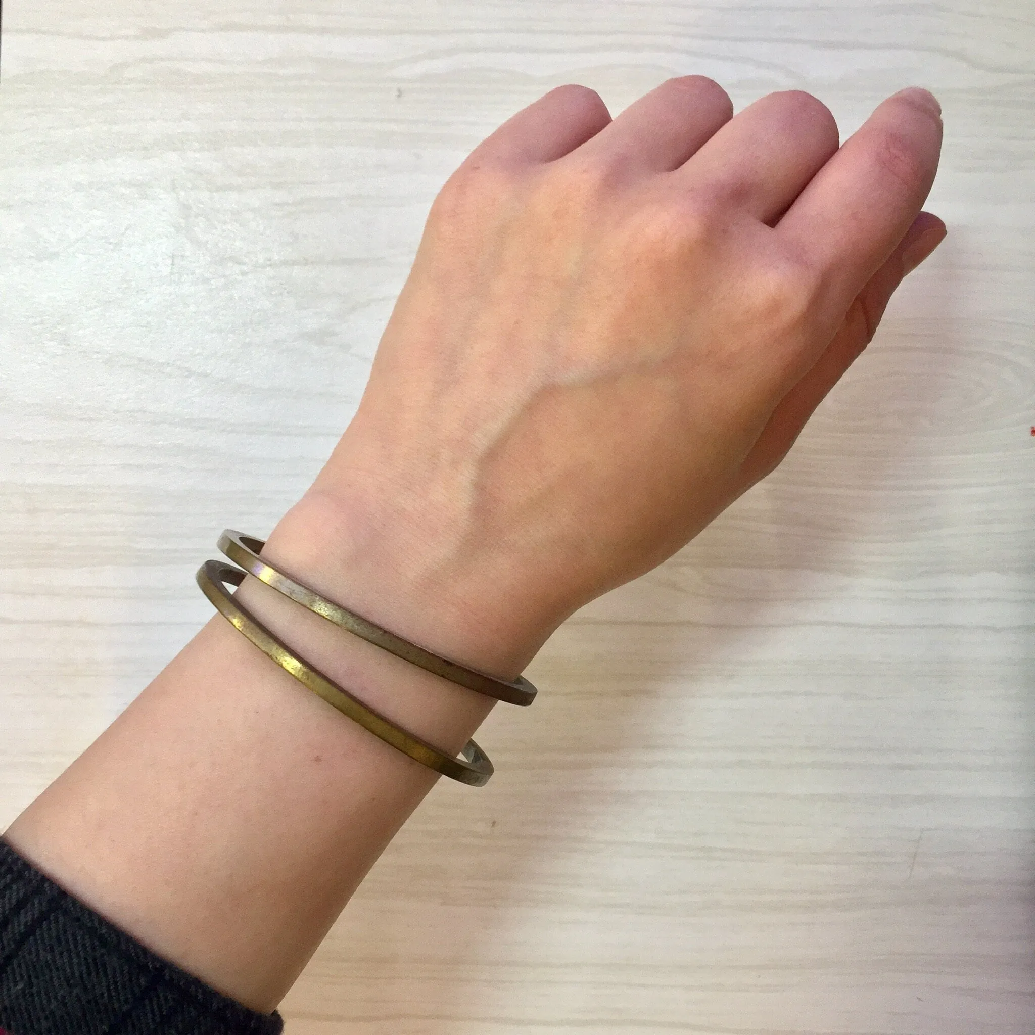 Vintage Brass Bracelet, Brass Bangles, Bangle Bracelet, Brass Jewelry, Brass, Vintage Jewelry, Bangles, Set of Two, Small Bracelet