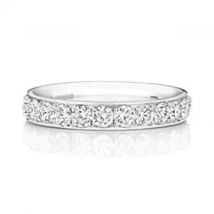 Wedding Band 18ct White Gold Diamond Eternity Ring WQ256W/I