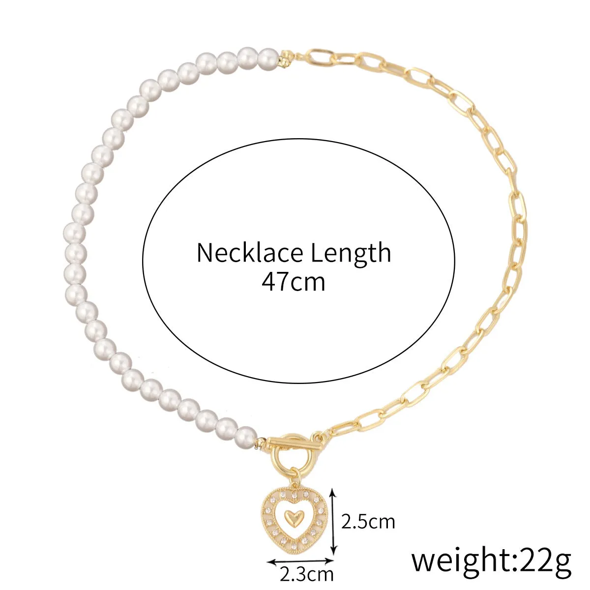 Wholesale Alloy Rainbow Heart Exquisite Design Necklaces