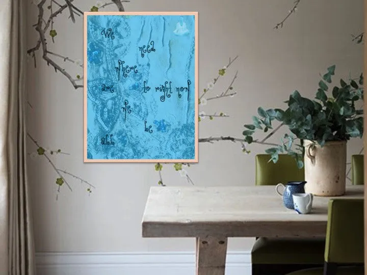 Yoga Art Poster Painting. Yoga room decor. Yogic truths Poster. Contemporary Indian art. Ethnic Indian Decor. From Artikrti